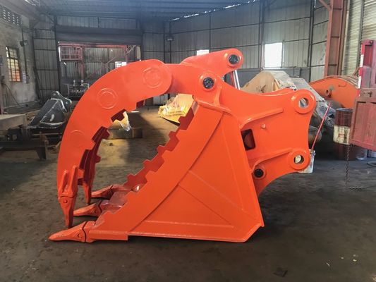 Cubo Q355 NM400 del pulgar del excavador Excavador PC200 EX200 de 20 toneladas para la manipulación de residuos de construcción de piedra de troncos
