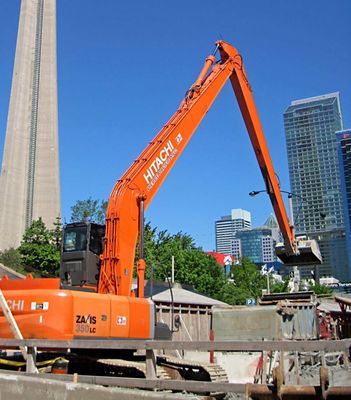 10-30 metros Excavadora de trabajo pesado Boom Amarillo OEM- Extensión de largo alcance
