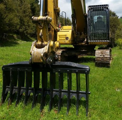 Accesorio de rastrillo para excavadora Huitong para limpieza de terrenos, miniexcavadora de 3 toneladas, garfio para raíces