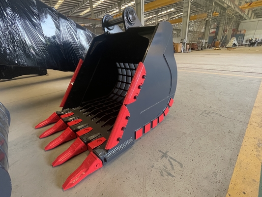 Cubo de roca para excavadoras Huitong con puntas reversibles, cubo de minería de 25 T para cantera/demolición, OEM disponible