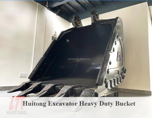 Cubo de roca para excavadoras Huitong con puntas reversibles, cubo de minería de 25 T para cantera/demolición, OEM disponible