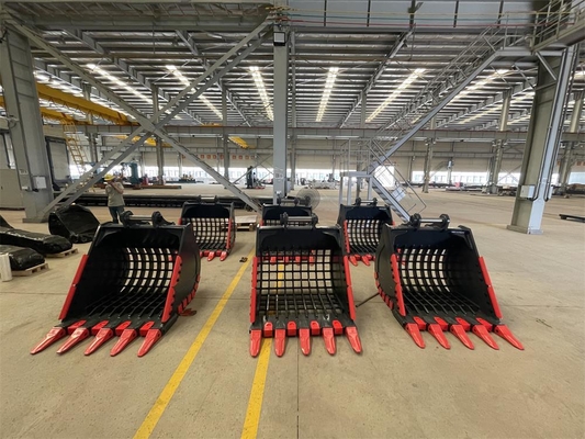 Cubo de roca para excavadoras Huitong con puntas reversibles, cubo de minería de 25 T para cantera/demolición, OEM disponible