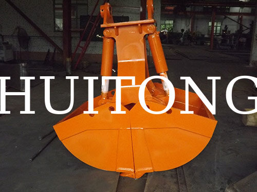 Suministro de fábrica Cubo hidráulico de almeja para excavadora HUITONG Alta calidad Material Q355B 21-24Ton 1.2m para manipulación de materiales/excavación de cimientos/carga y descarga de bodegas de barcos