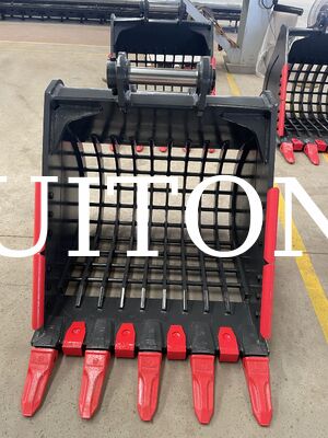 Excavadora Cubo de esqueleto para PC250/CAT325 1.2cbm para clasificación de grava/sortado y selección de materiales/separación de rocas de la capa superior del suelo
