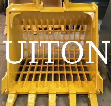 Excavadora Cubo de esqueleto para PC350/CAT335 1.6cbm para clasificación de grava / clasificación y selección de materiales / separación de rocas del suelo superior