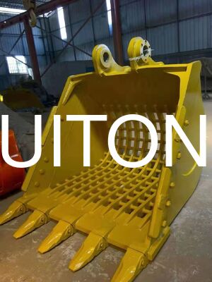 Cuchara esqueleto para excavadora PC200/CAT320 de 0.9m³ para nivelación de grava/clasificación y cribado de materiales/separación de rocas de tierra vegetal
