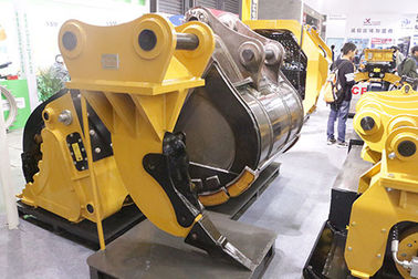 Rompedor de troncos de excavadora amarillo para la fácil eliminación de troncos con una resistencia superior