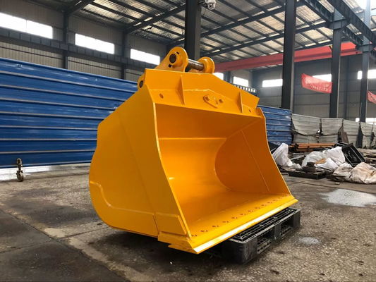 Suministrador de fábrica Excavadora amarilla Cubo de limpieza inclinable con ancho de apertura 800-1500 mm