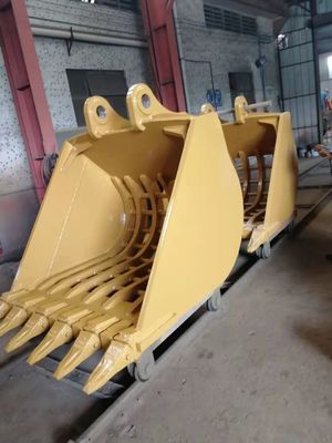 Cubo de excavadora de roca 45T PC450 personalizado 2.0CBM Cubo de minería de alta calidad Venta directa de fábrica