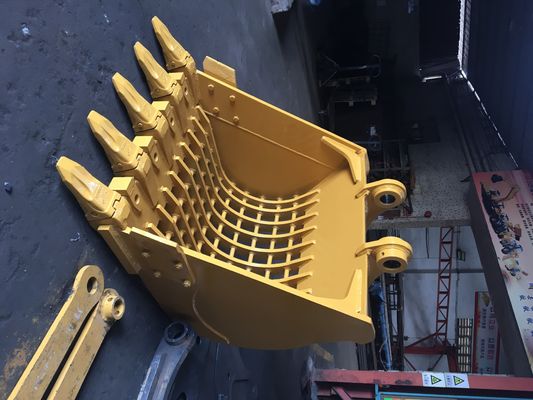Excavadora personalizada Skeleton Bucket 31-35ton 1,5 m³ PC350 EX350 para trabajos de cribado de rocas excavadoras