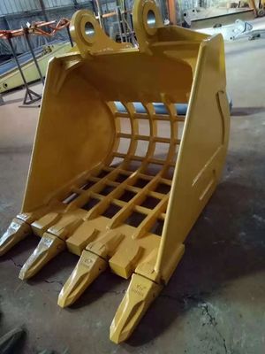 22 toneladas PC220 Cubo de excavadora Q355B personalizado 1.1M3 Cubo de esqueleto para limpieza de latas