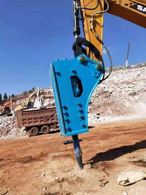 Venta en caliente Cusomtized 140MM Diámetro de perforación Rig 22Ton Excavadora Venta en caliente Rock Breaker Bajo Ruido Caja hidráulica Tipo de rompecabezas Martillo