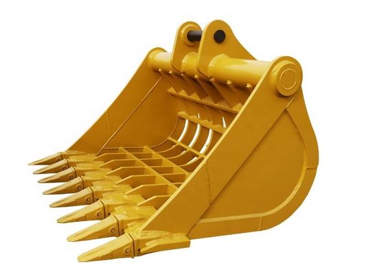 Excavadora de 5 toneladas Adecuada Q355/NM400/HARDOX 450 Cubo esqueleto para Mini Bobcat Excavadora 0.2M3 Cubo de tamiz de gran capacidad