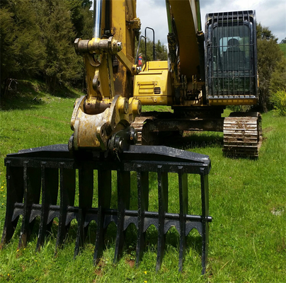 HUITONG Mini Excavadora Ripper Rake Excavación Anexo de la tierra de limpieza Rake Cubo