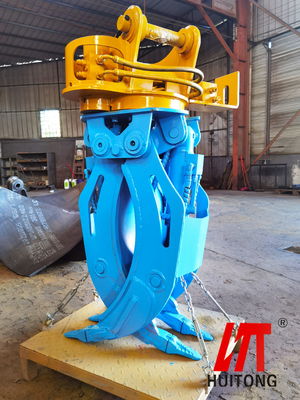 Custom Hydraulic Rotating Grapple 25-35 Ton Excavator DX300 PC330 FR300 Wood Grapple Q355B for Forestry Logging Timber Loading