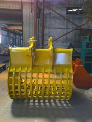 Excavadora personalizada Skeleton Bucket 31-35ton 1,5 m³ PC350 EX350 para trabajos de cribado de rocas excavadoras