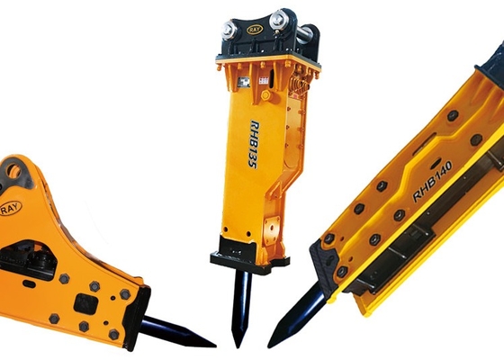 Excavadora de 6 toneladas tipo de caja personalizada, rompehielos, martillo, excavadora de roca silenciosa, 75 mm de diámetro de varilla con control de calidad de fábrica de alto nivel