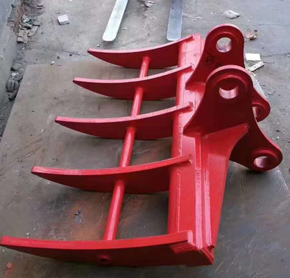HUITONG Mini Excavadora Ripper Rake Excavación Anexo de la tierra de limpieza Rake Cubo