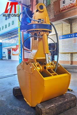 HUITONG Calidad alta Clamp Shell cubo giratorio hidráulico Clamshell cubo para excavadora 5 10 20 30 45 toneladas