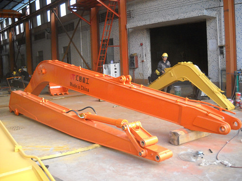 Amarillo Q355B Boom de excavadora de largo alcance para operaciones mineras Demolición Certificado ISO 9001