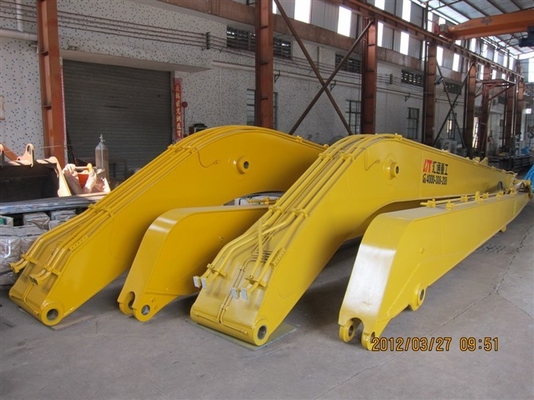 Amarillo Q355B Boom de excavadora de largo alcance para operaciones mineras Demolición Certificado ISO 9001