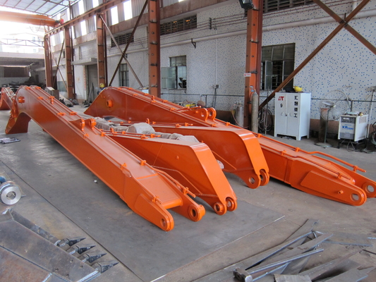Amarillo Q355B Boom de excavadora de largo alcance para operaciones mineras Demolición Certificado ISO 9001