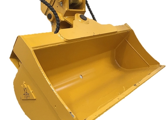 Excavadora roja con cubo de inclinación de apertura personalizada de 800-1500 mm de acero estándar