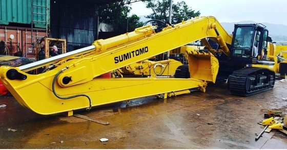 Amarillo Q355B Boom de excavadora de largo alcance para operaciones mineras Demolición Certificado ISO 9001