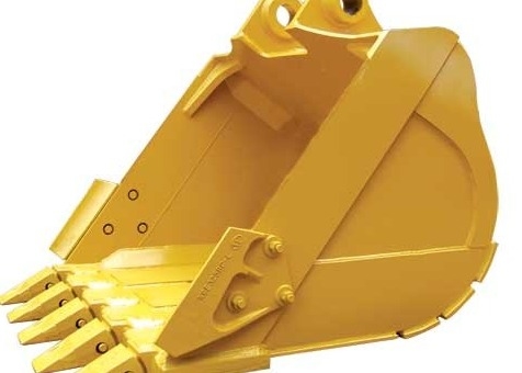 220kg-1150kg Negro amarillo Excavadora de propósito general cubo con capacidad y peso