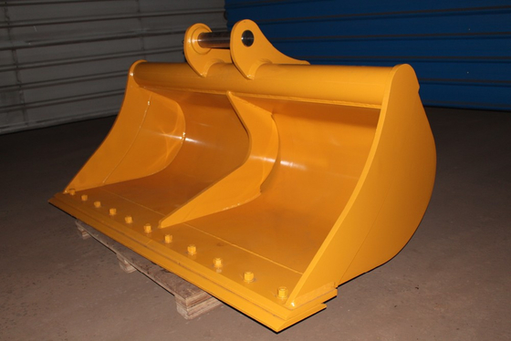 Cubo de excavadora de zanjas versátil amarillo / negro para diferentes sitios de construcción