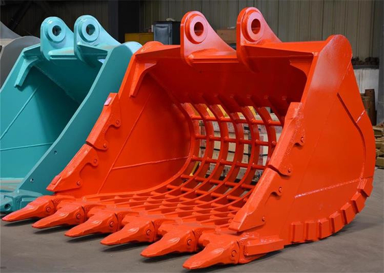 Amarillo Negro Q355B NM400 Hardox550 Excavadora Cubo de esqueleto para diversas tareas de excavación