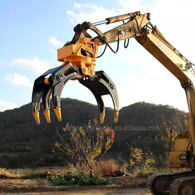 Excavador Hydraulic Manual Grapple de Q345B para el coche de madera de la piedra de la roca del trabajo pesado