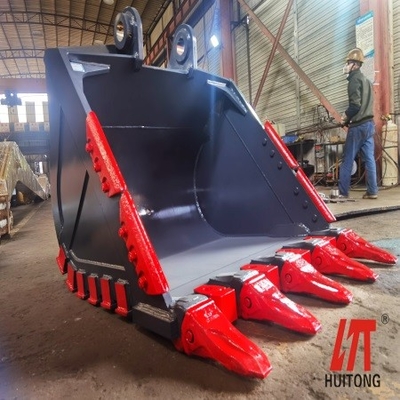 HUITONG Excavadora personalizada HD cubo Excavadora de cubo de trabajo pesado Cubo de roca reforzada para CAT320 EX120