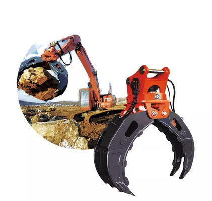 El pedazo de Peel Grab Steel del excavador de Q345B ataca la rotación de 360 grados hidráulica