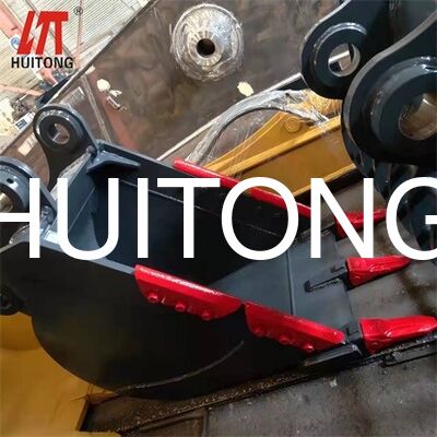 Cucharón de servicio pesado para PC500/CAT350 de 2.4 m³ con estructura reforzada/resistente al desgaste/servicio medio/operaciones de cantera