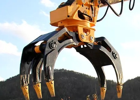Excavadora de trabajo pesado con agarre giratorio de madera superior / árbol / agarre de toque para excavadoras de 2-40 toneladas