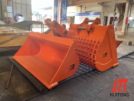 Red Excavator Tilt Bucket ancho de apertura personalizado para las necesidades del cliente