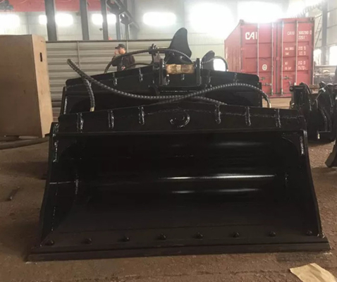 0.1 - 0.75 CBM Excavadora versátil de cubos de acero con inclinación