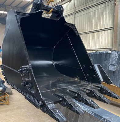 220kg-1150kg Negro amarillo Excavadora de propósito general cubo con capacidad y peso