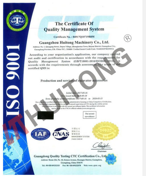 CHINA Guangzhou Huitong Machinery Co., Ltd. certificaciones